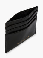 Noir - TOMMY HILFIGER Porte-cartes en cuir à logo métallique