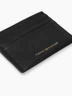 Noir - TOMMY HILFIGER Porte-cartes en cuir à logo métallique