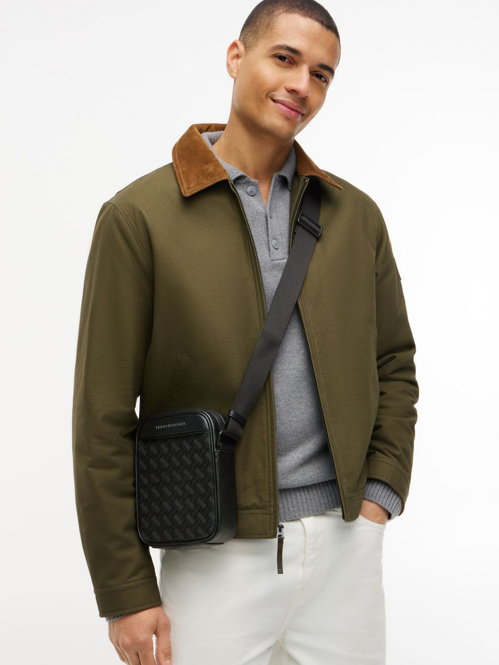 Noir - TOMMY HILFIGER Mini sac reporter TH Modern monogramme