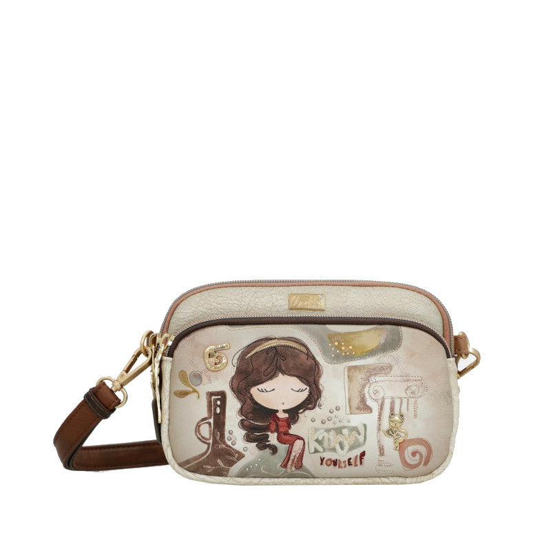 ANEKKE Petit sac à bandoulière à 3 compartiments Muse