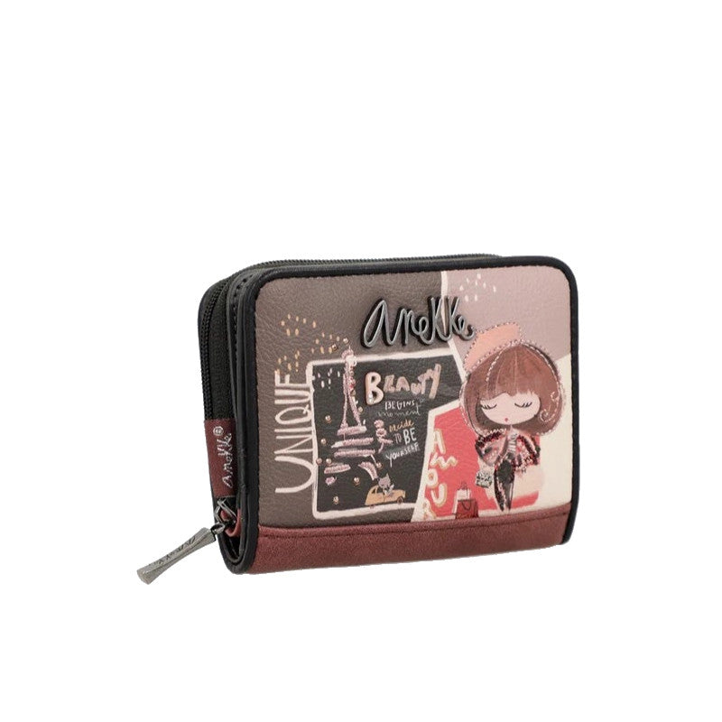 ANEKKE Portefeuille RFID petit Mademoiselle