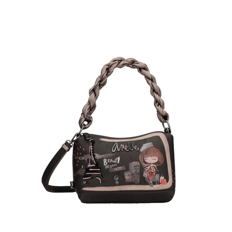 ANEKKE Sac à main avec anse et bandoulière Mademoiselle