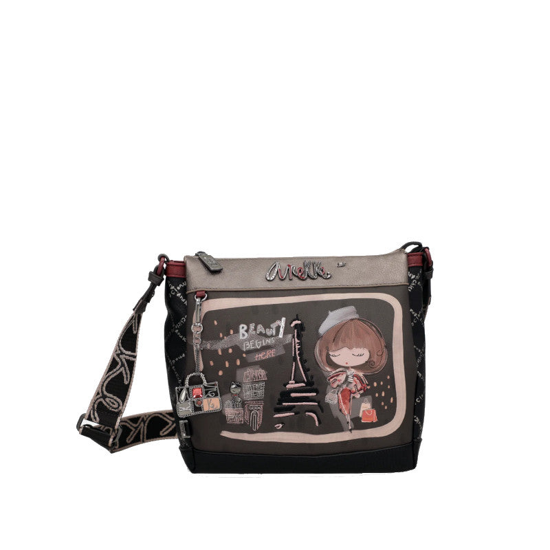 ANEKKE Sac bandoulière 3 compartiments Mademoiselle