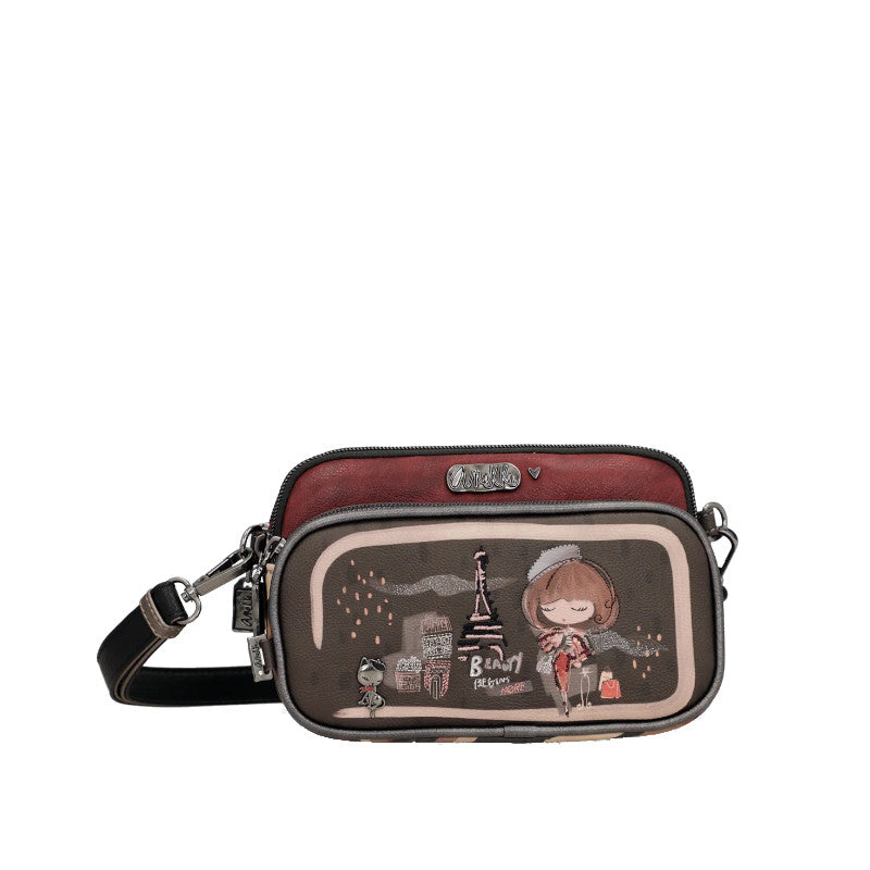 ANEKKE Sac bandoulière avec poche devant Mademoiselle