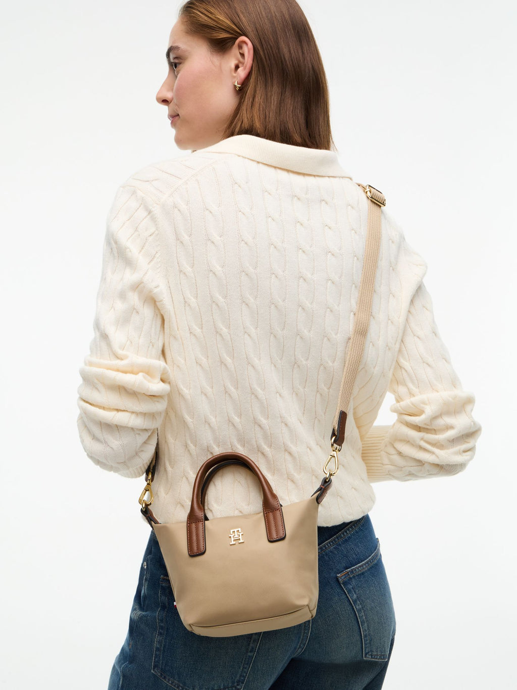 Beige - Tommy Hilfiger Popette Micro Tote