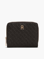 Noir - TOMMY HILFIGER Portefeuille zippé à rabat Hilfiger Icon gaufré