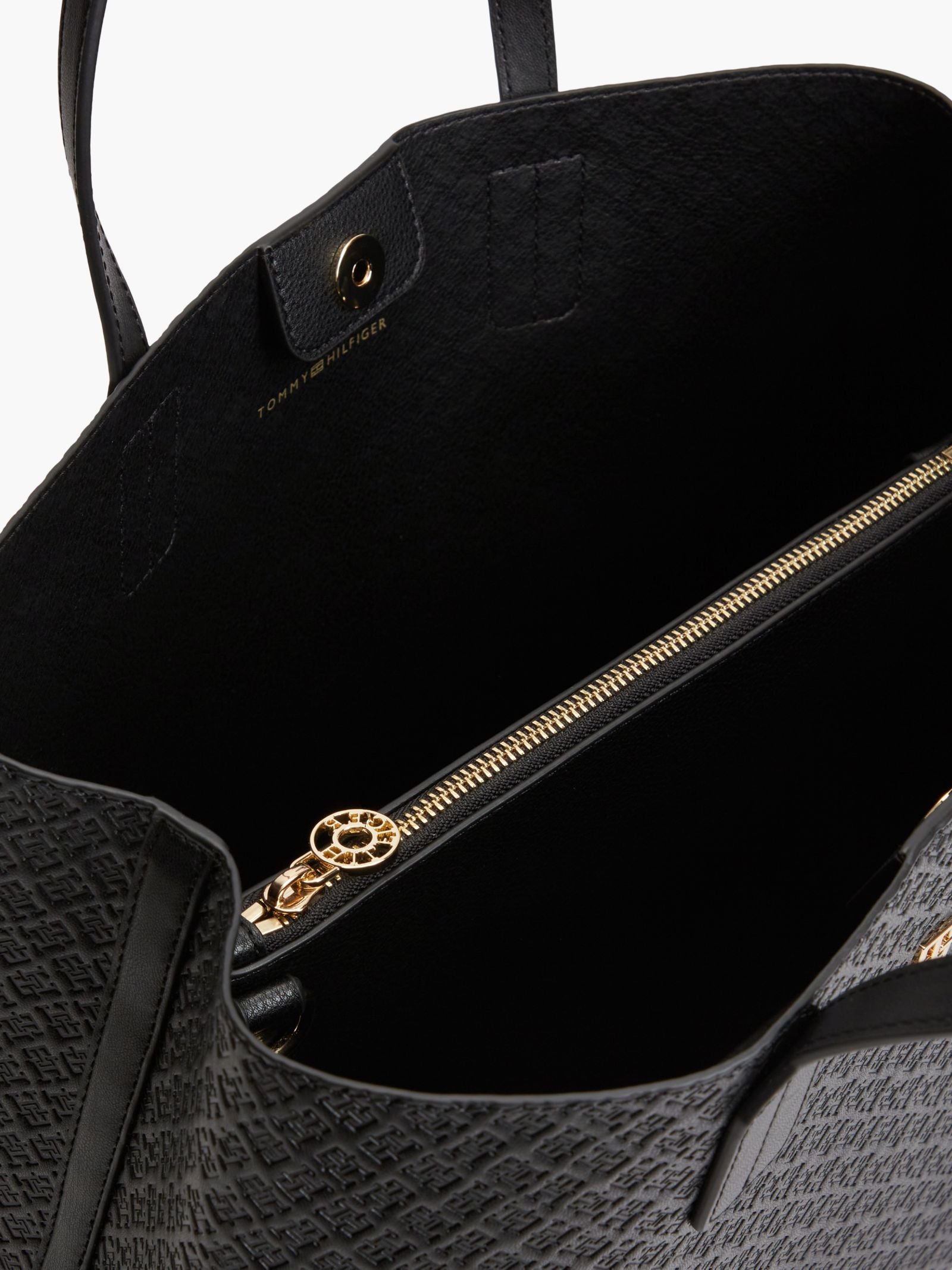 Noir - Tommy Hilfiger TH Icon Satchel Mono