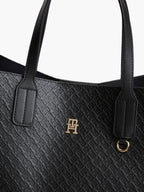 Noir - Tommy Hilfiger TH Icon Satchel Mono