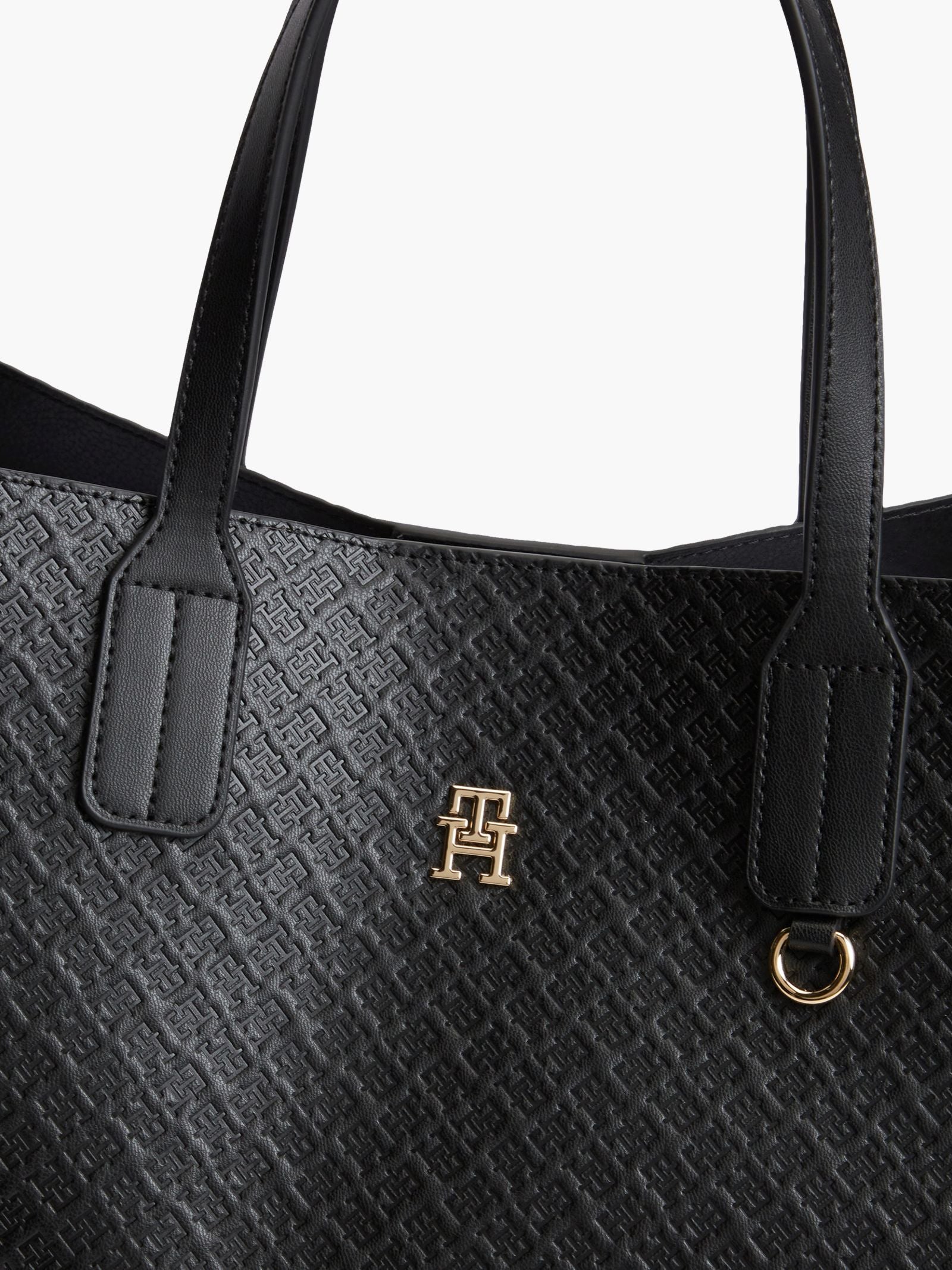 Noir - Tommy Hilfiger TH Icon Satchel Mono