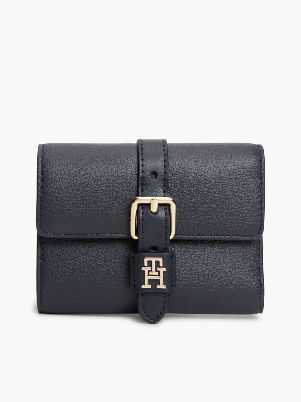 Bleu marine - TOMMY HILFIGER Portefeuille à rabat et boucle TH