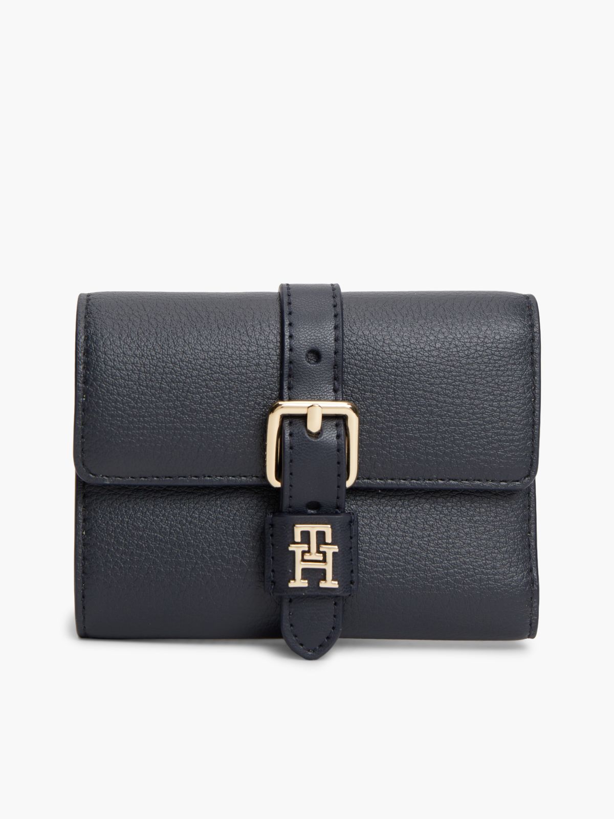 Bleu marine - TOMMY HILFIGER Portefeuille à rabat et boucle TH