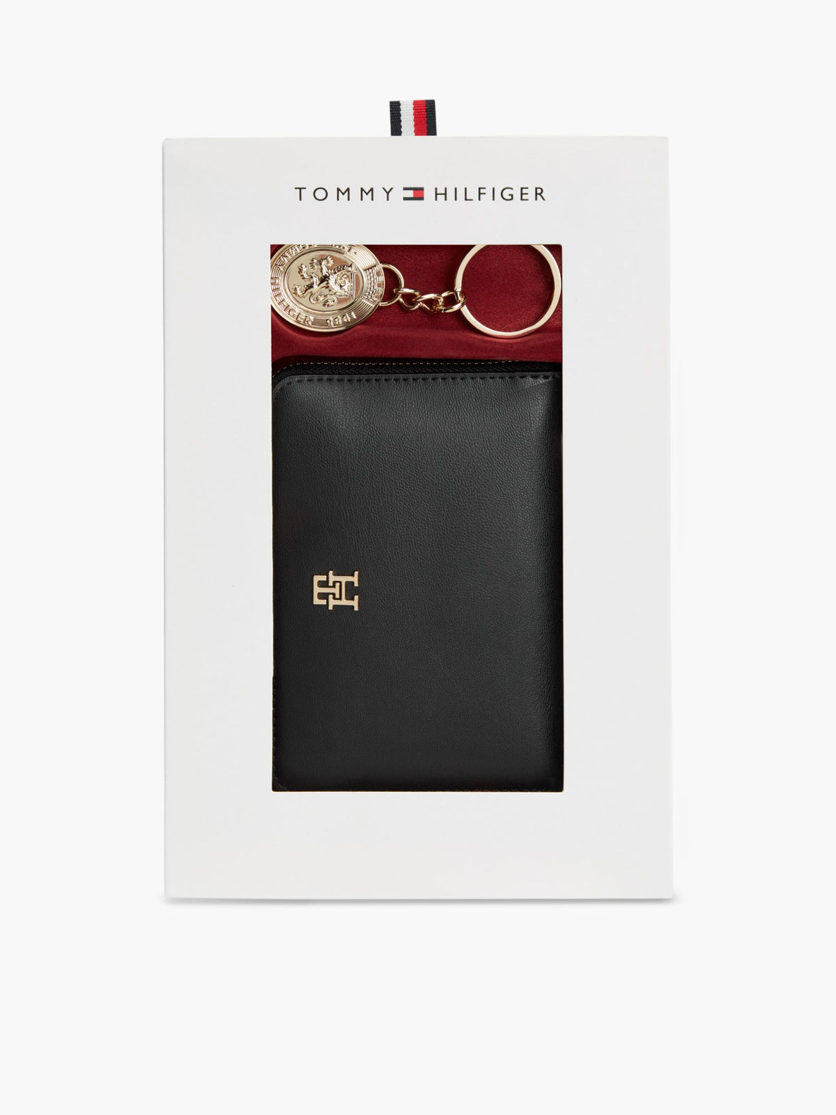 Noir - TOMMY HILFIGER Coffret portefeuille moyen zippé