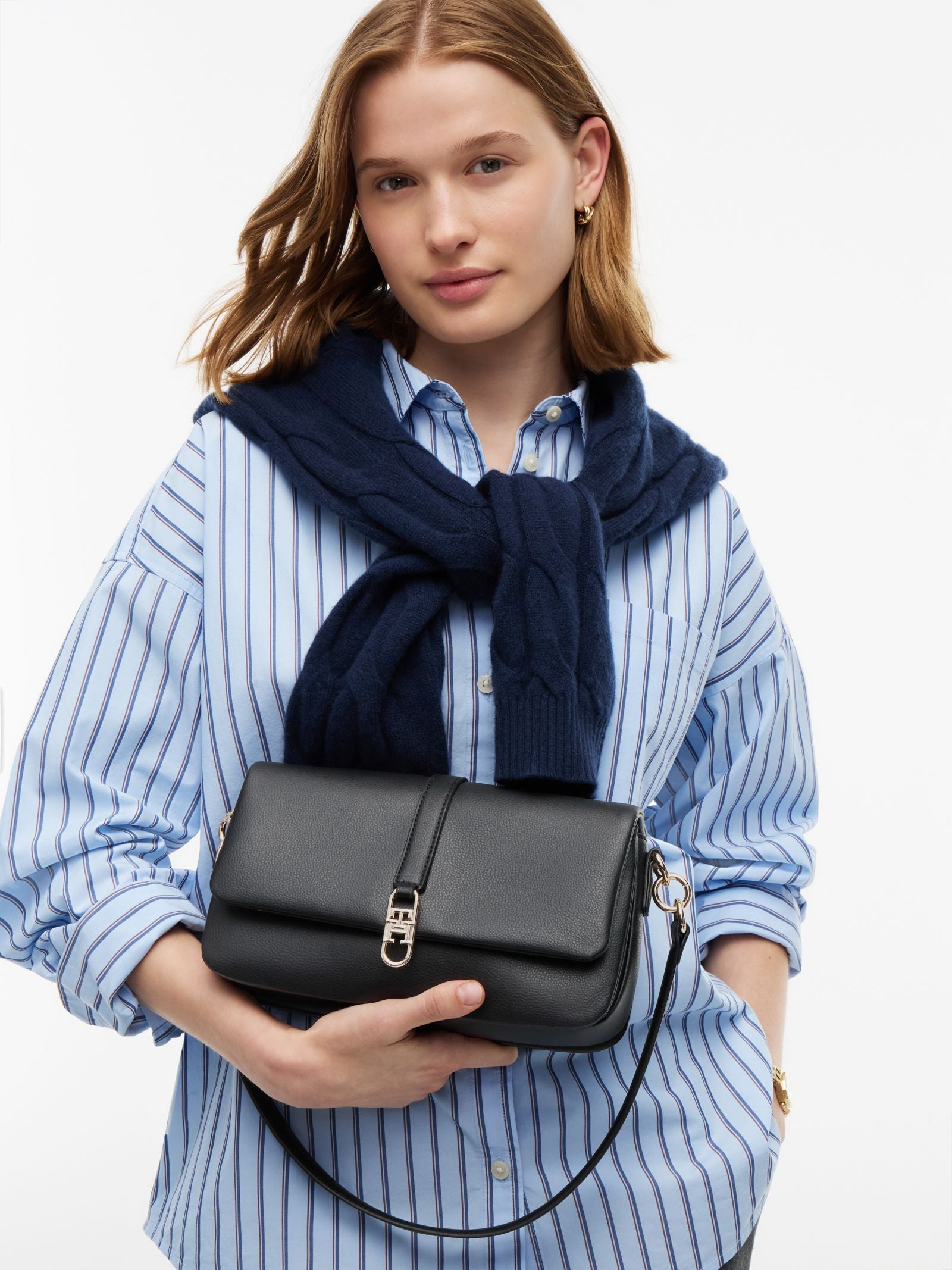Noir - Tommy Hilfiger TH Libre Convertible Flap Crossover