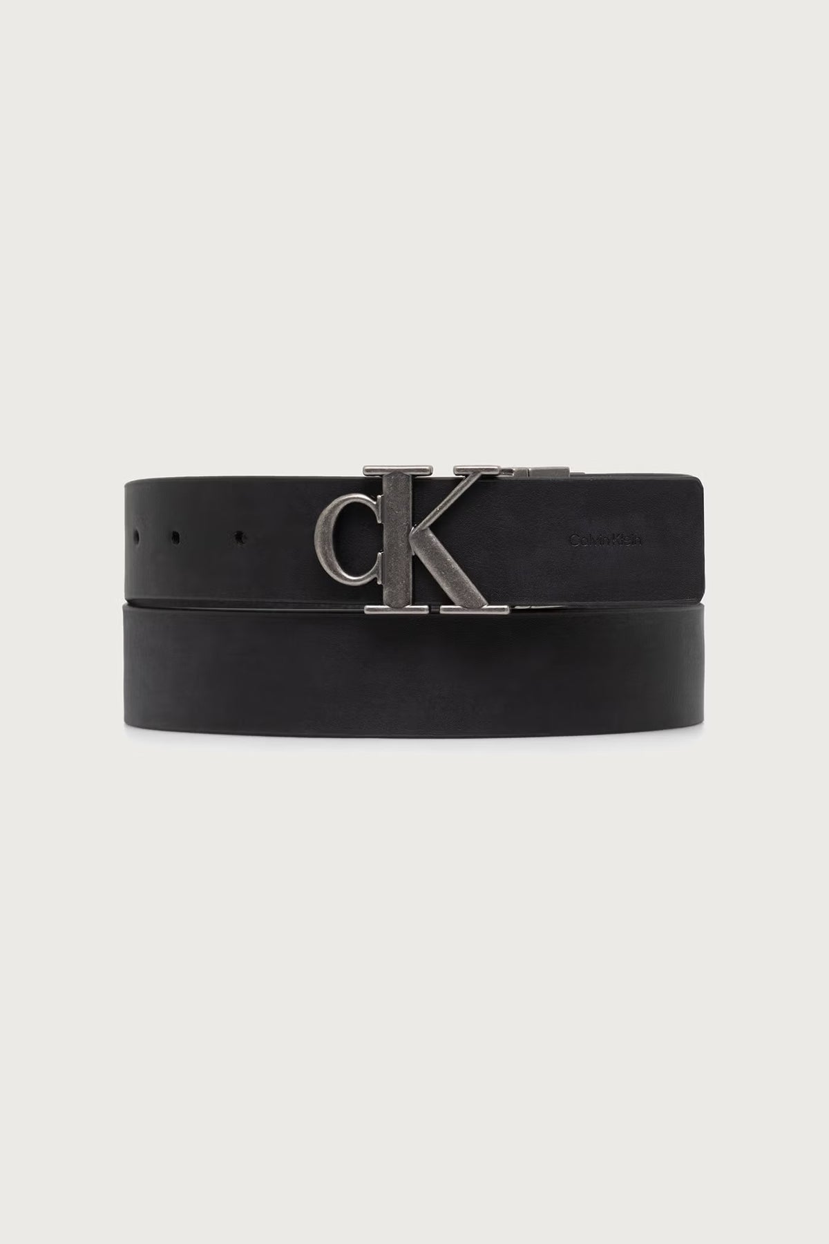 Noir / argent vieilli - CALVIN KLEIN Coffret deux ceintures réversibles 135 cm