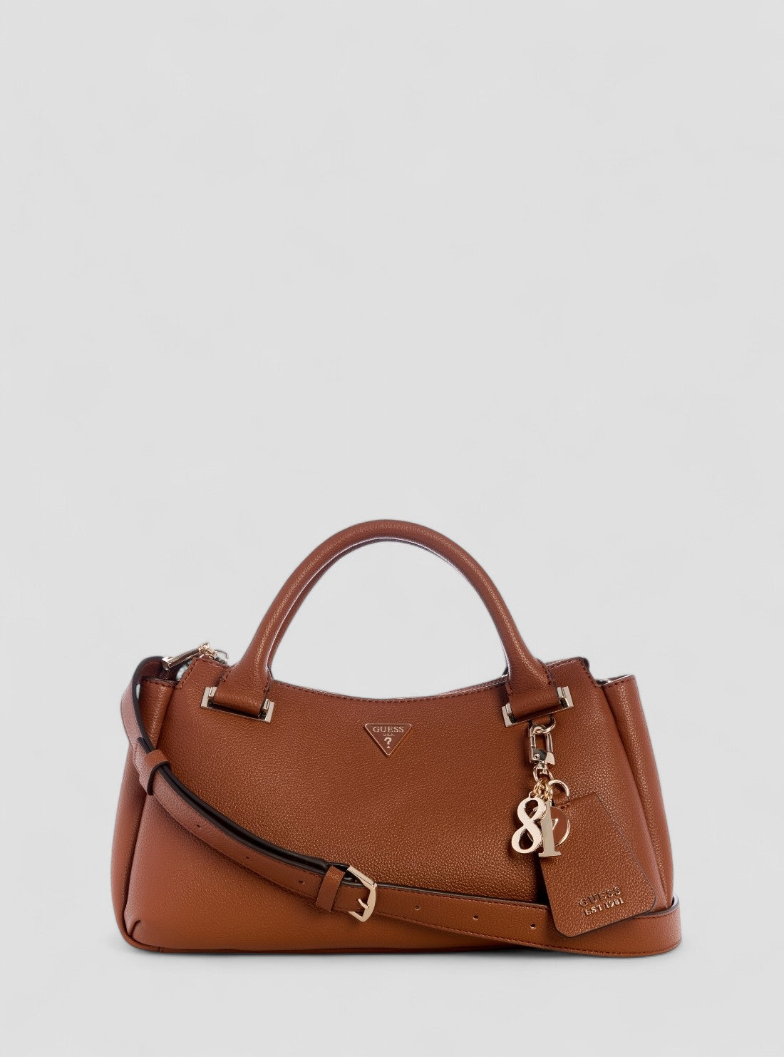 Cognac - GUESS Sac à main Evie Triple Comp Satchel