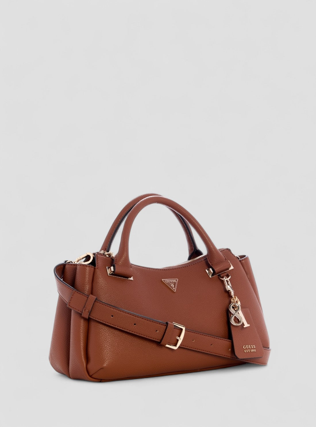 Cognac - GUESS Sac à main Evie Triple Comp Satchel