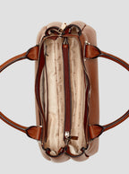 Cognac - GUESS Sac à main Evie Triple Comp Satchel