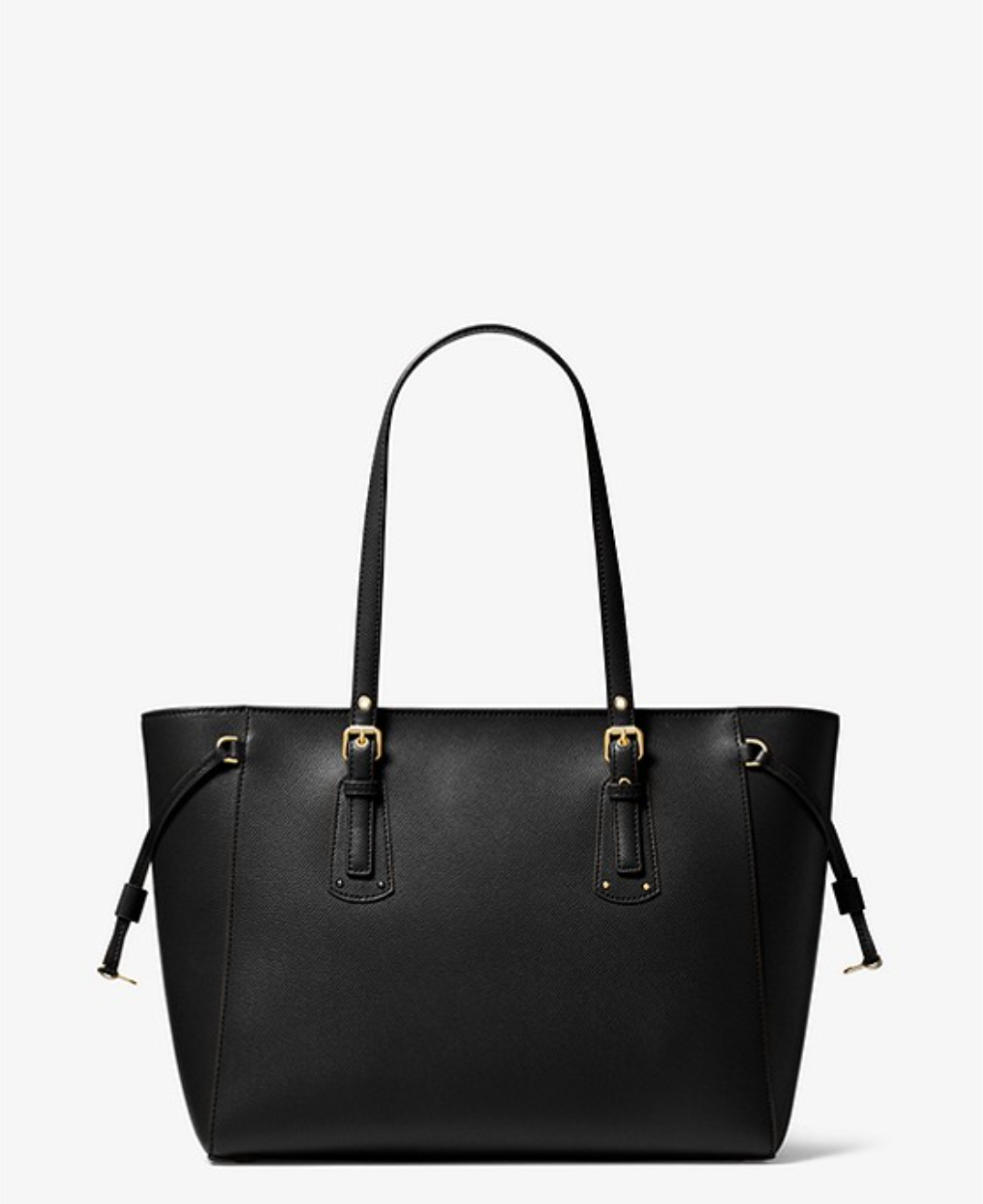 MICHAEL KORS Sac à main Voyager de taille moyenne en cuir grainé doré