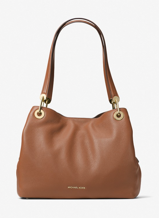 
                      
                        MICHAEL KORS Grand sac porté épaule Raven en cuir Bronze/Noisette
                      
                    