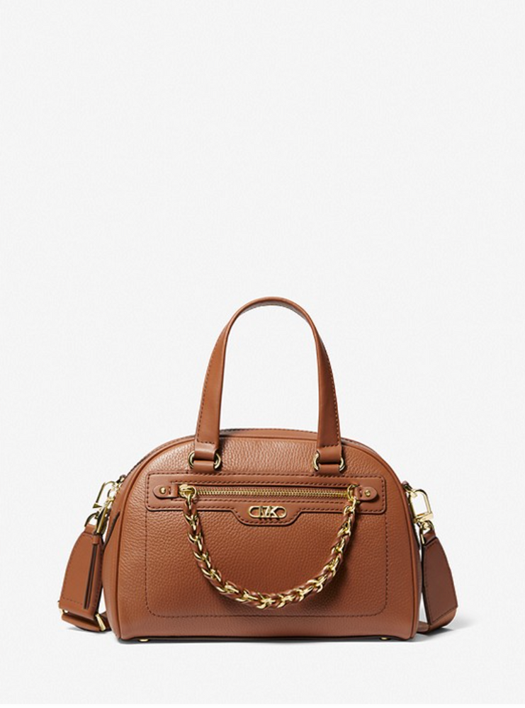 MICHAEL KORS Petit sac Williamsburg en cuir grainé luggage