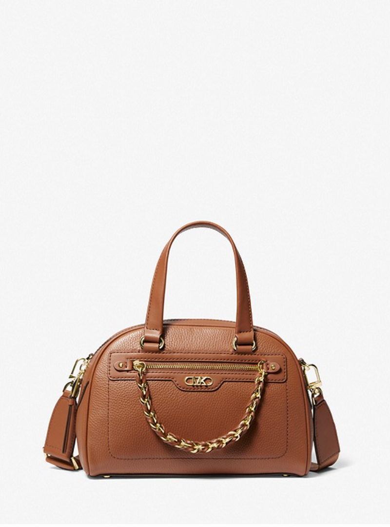 MICHAEL KORS Petit sac Williamsburg en cuir grainé luggage