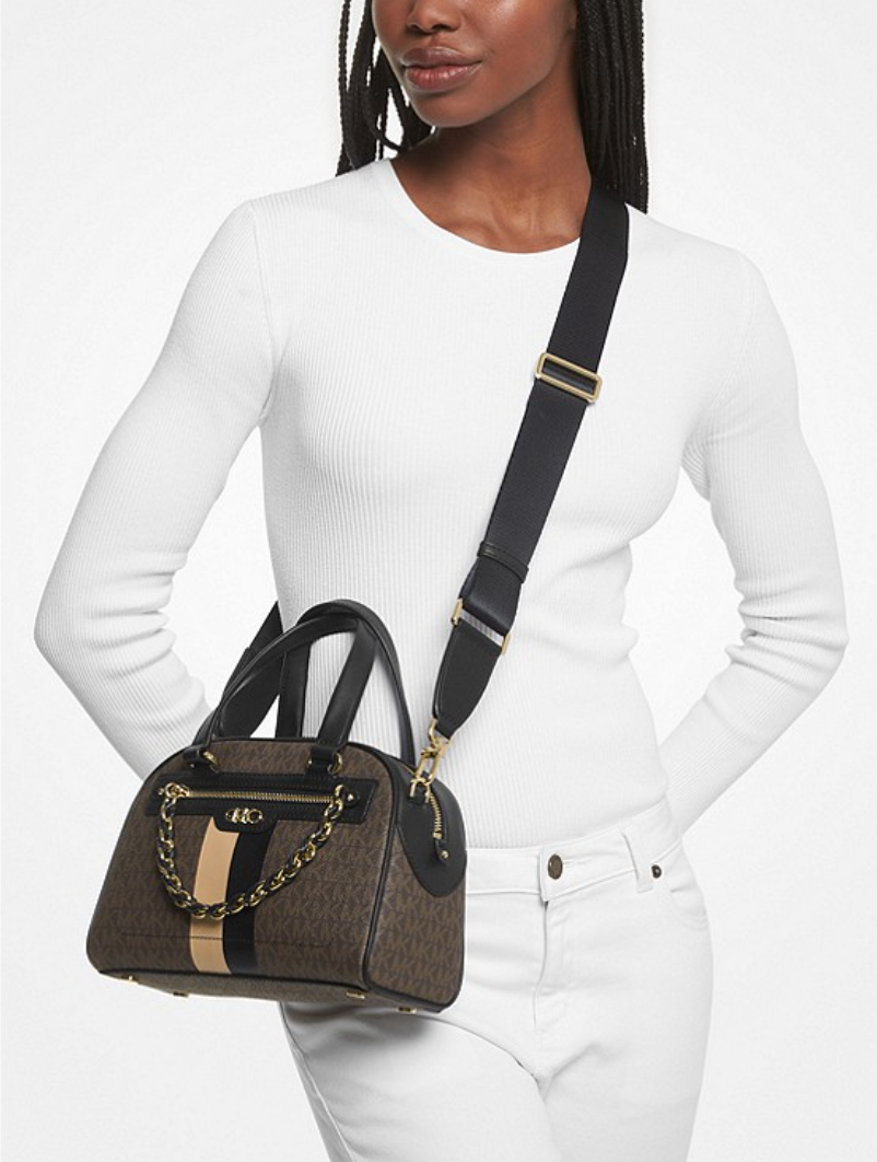 MICHAEL KORS Petit sac Williamsburg à logo et rayures