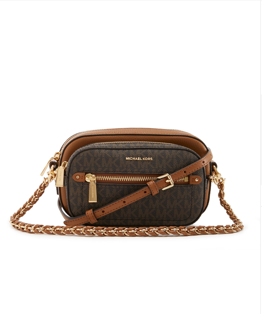 MICHAEL KORS Sac bandouliere jet set brown acorn SARL NIALA