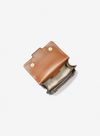 MICHAEL KORS Très petit sac à bandoulière Heather avec logo Bronze/Noisette