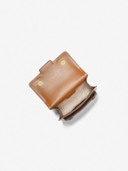 MICHAEL KORS Très petit sac à bandoulière Heather avec logo Vanille/Noisette