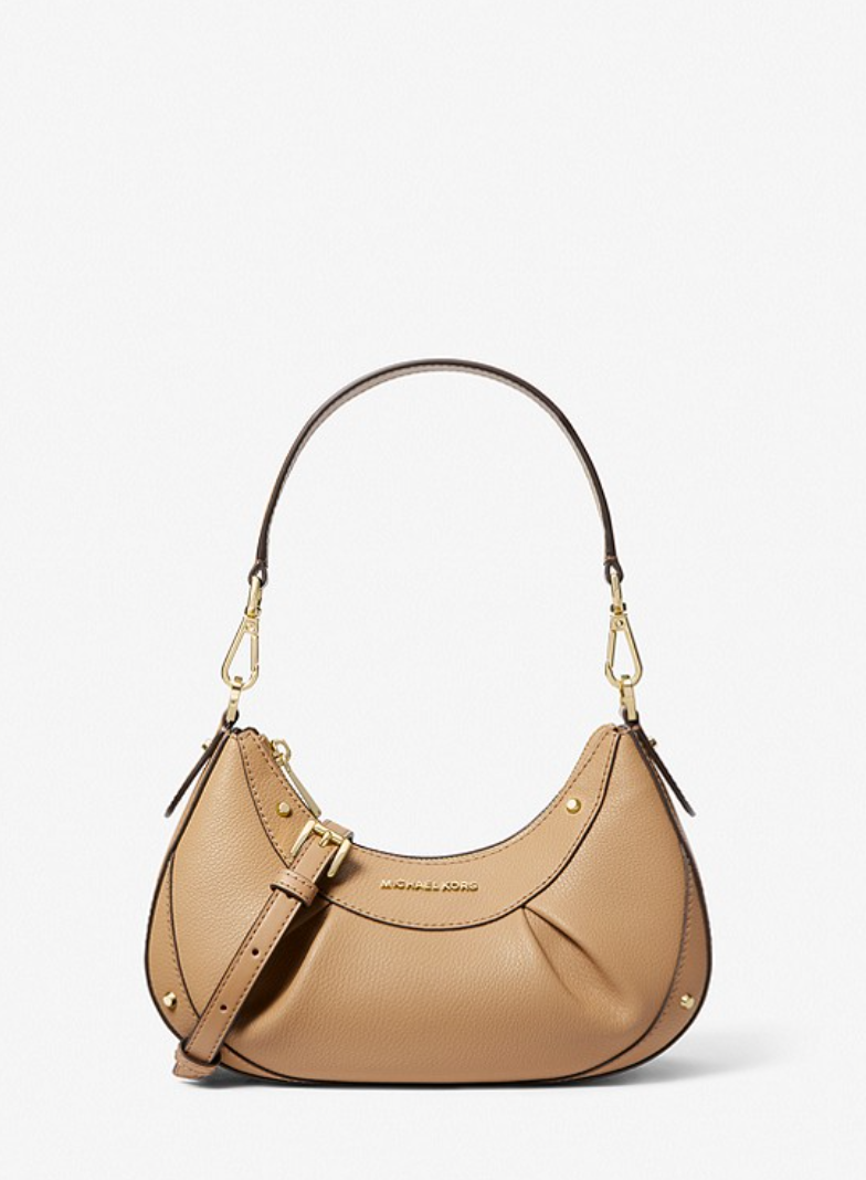 MICHAEL KORS Petit sac porté épaule Enzo en cuir grainé Noir
