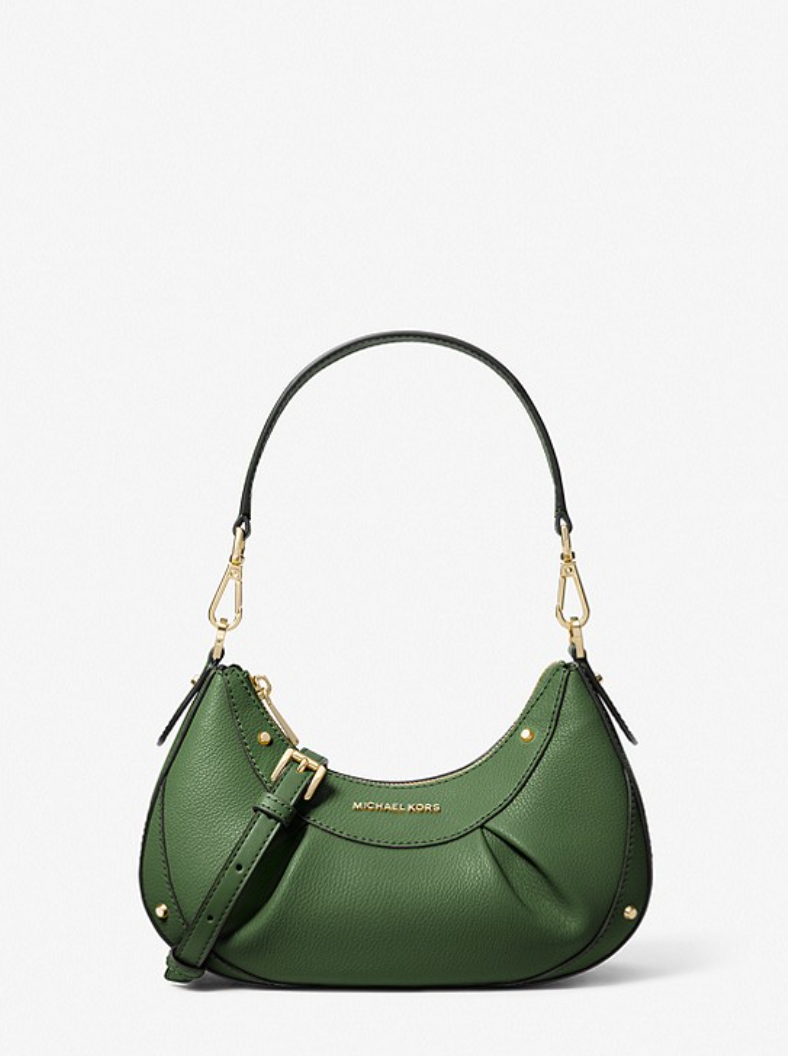 MICHAEL KORS Petit sac porté épaule Enzo en cuir grainé Noir