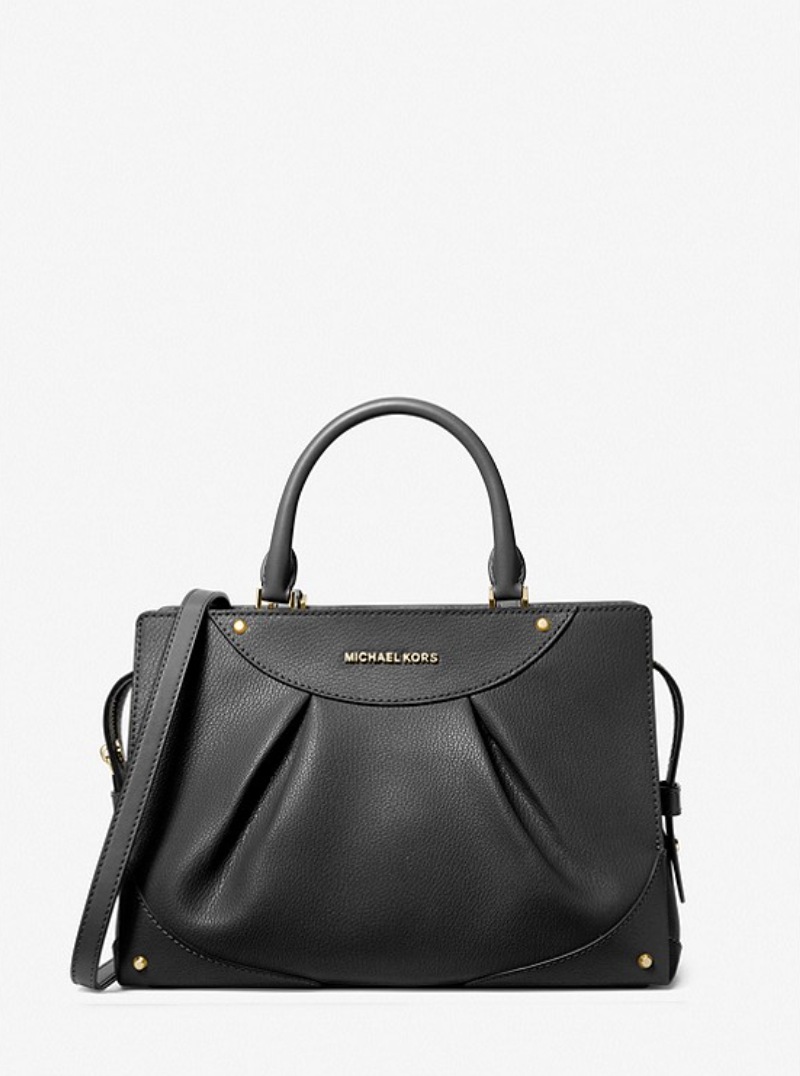 MICHAEL KORS Sac Enzo de taille moyenne en cuir Noir