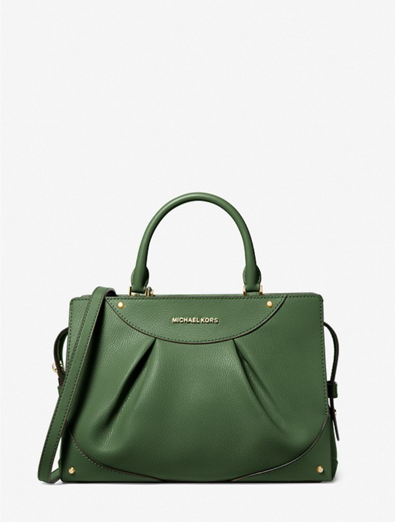 MICHAEL KORS Sac Enzo de taille moyenne en cuir Vert amazone