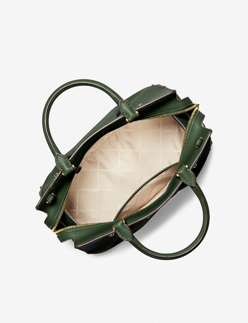 MICHAEL KORS Sac Enzo de taille moyenne en cuir Vert amazone