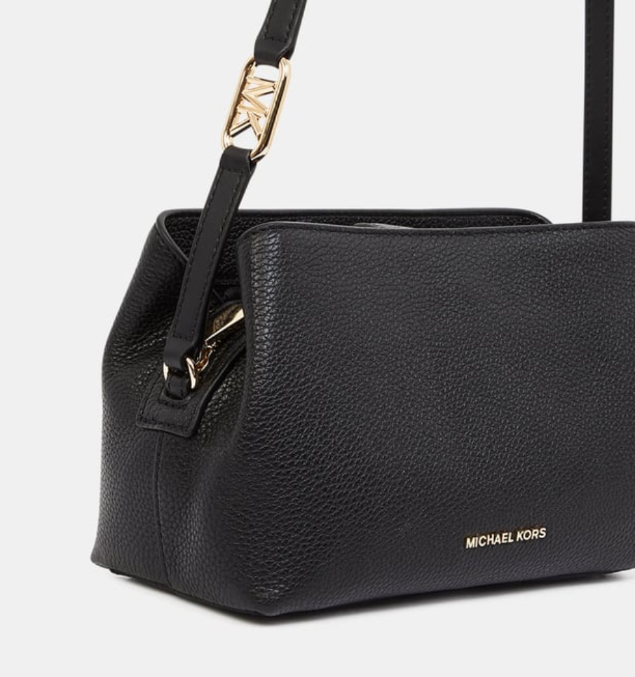 MICHAEL KORS Sac besace Kensington cuir grainé Noir