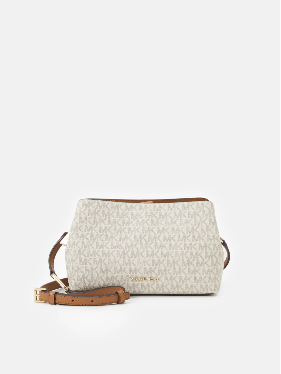 MICHAEL KORS Sac besace Kensington cuir grainé vanilla/acorn