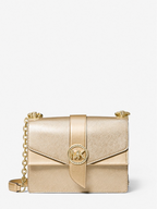 MICHAEL KORS Petit sac à bandoulière Greenwich en cuir saffiano métallisé
