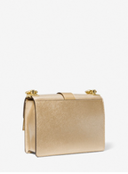 MICHAEL KORS Petit sac à bandoulière Greenwich en cuir saffiano métallisé