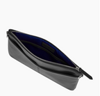 LE TANNEUR POCHETTE ZIPPÉE AVEC BANDOULIÈRE AMOVIBLE CHARLOTTE EN CUIR LISSE
