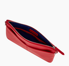 LE TANNEUR POCHETTE ZIPPÉE AVEC BANDOULIÈRE AMOVIBLE CHARLOTTE EN CUIR LISSE
