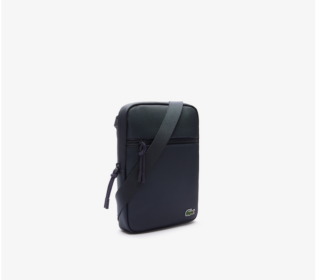 LACOSTE Petite sacoche plate LCST croisée en toile enduite