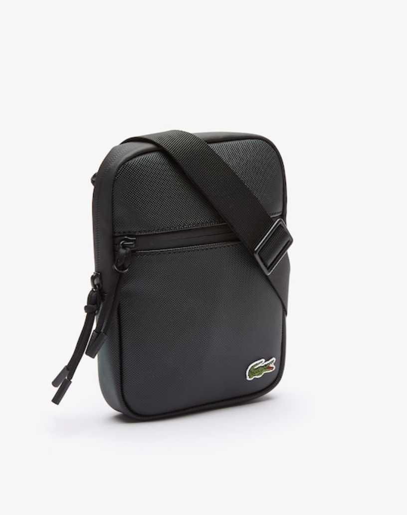 LACOSTE Petite sacoche plate LCST croisée en toile enduite