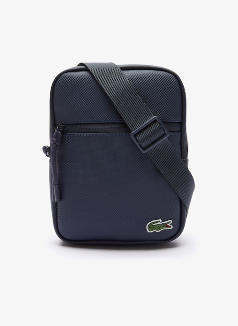 LACOSTE Petite sacoche plate LCST croisée en toile enduite