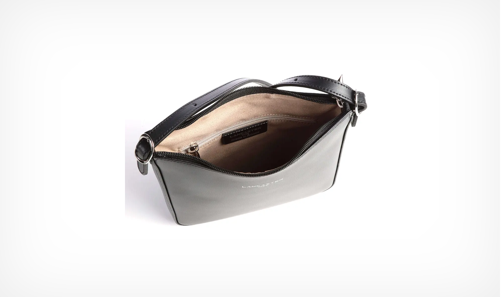 LANCASTER Sac trotteur zippé Smooth à bandoulière