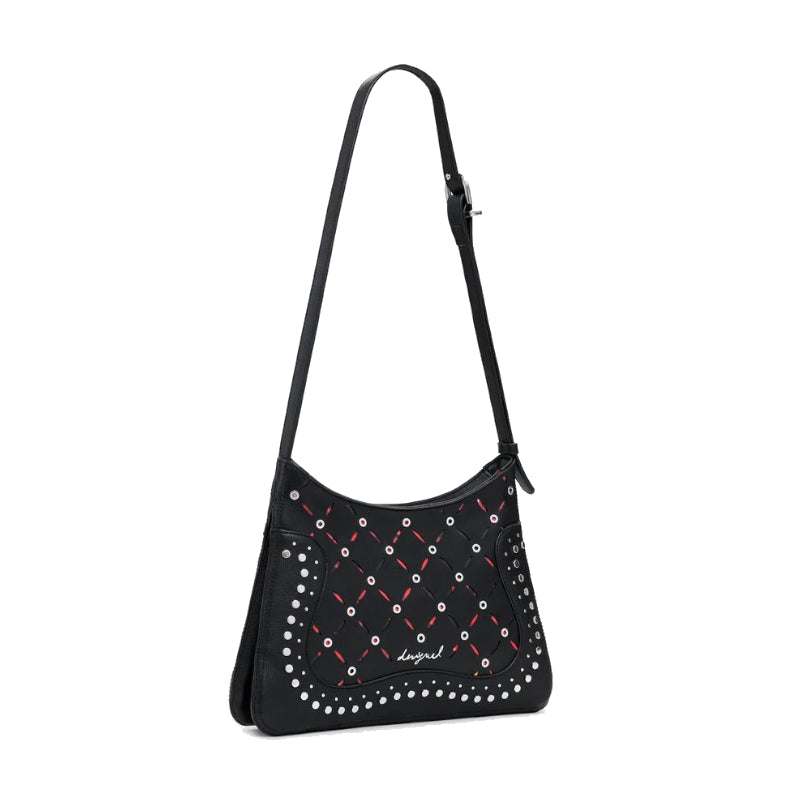DESIGUAL Petit sac à bandoulière effet cuir perforé Yankee Manaos