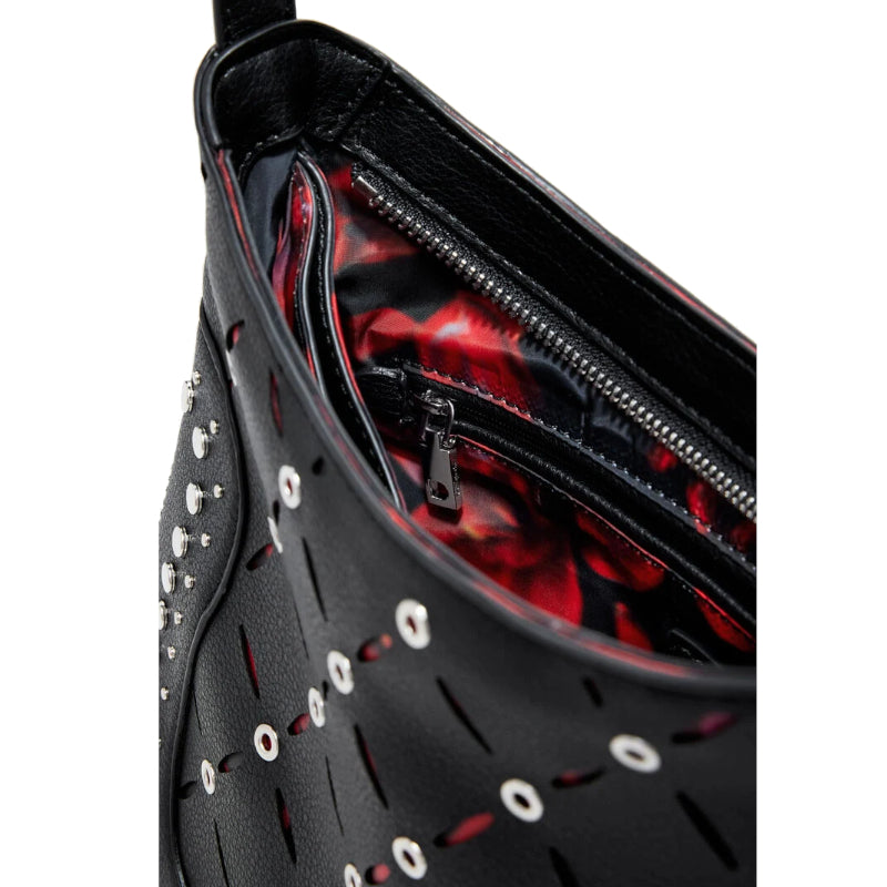 DESIGUAL Petit sac à bandoulière effet cuir perforé Yankee Manaos