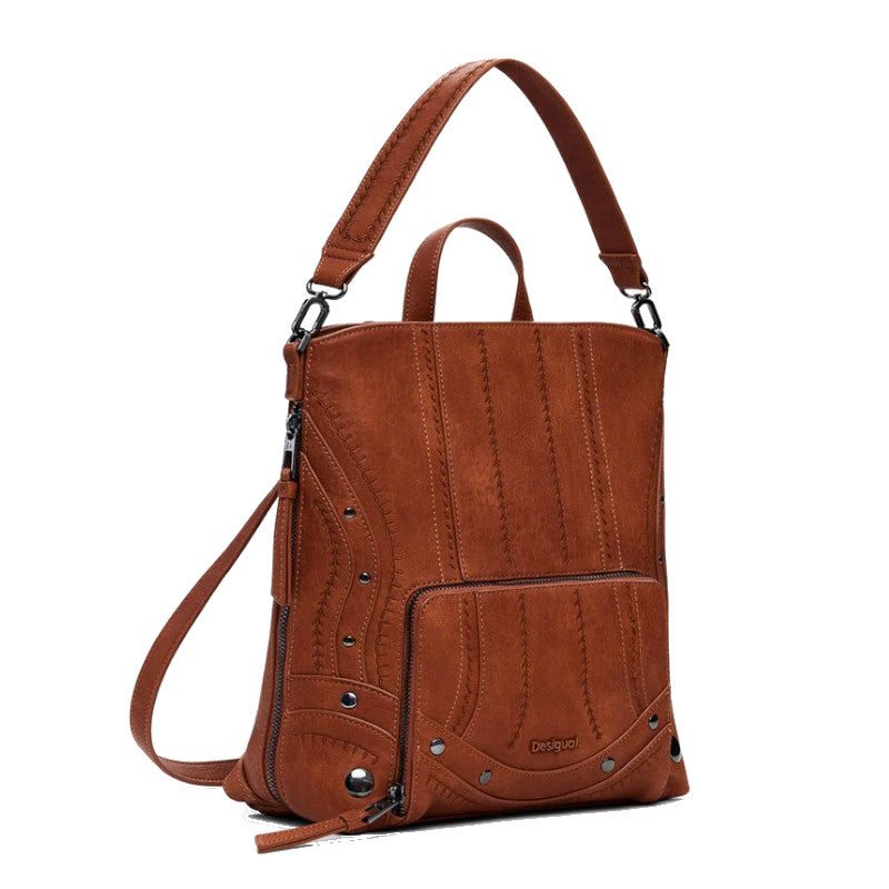 DESIGUAL Petit sac à dos effet cuir patchwork