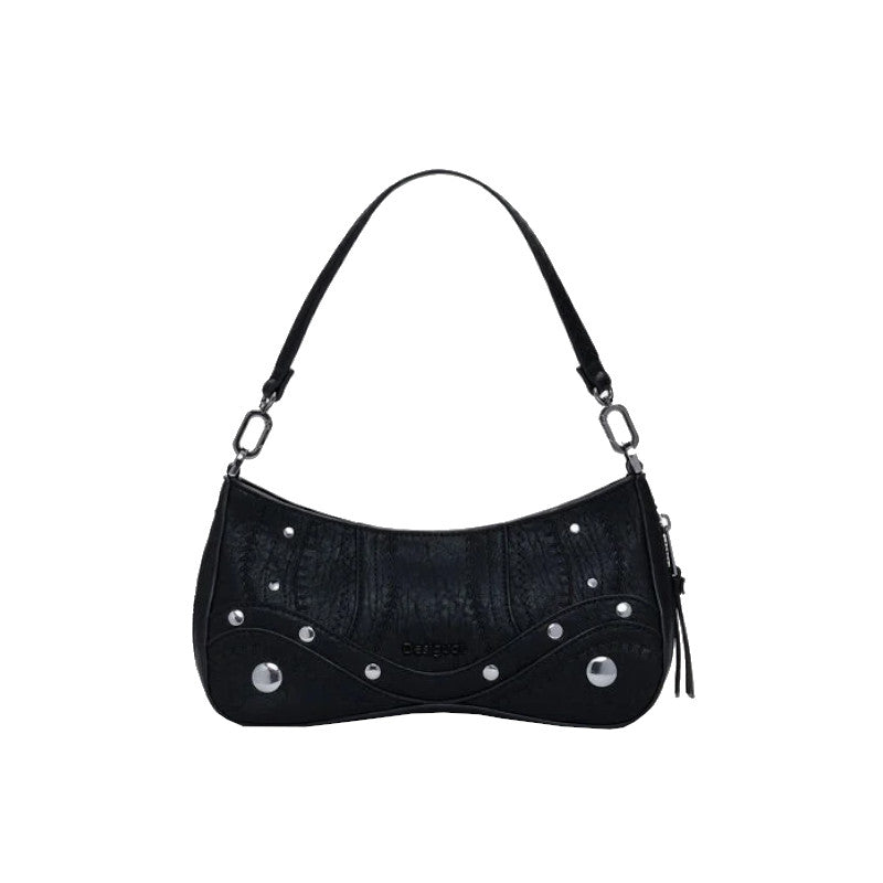 DESIGUAL Petit sac à main effet cuir brodé