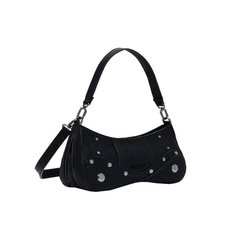 DESIGUAL Petit sac à main effet cuir brodé