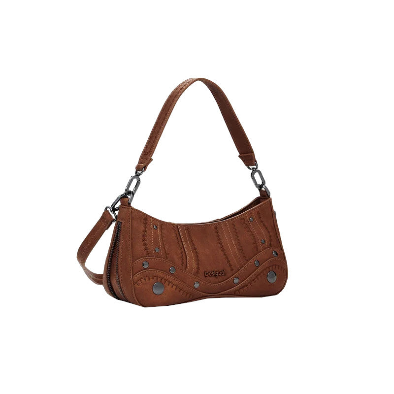 DESIGUAL Petit sac à main effet cuir brodé